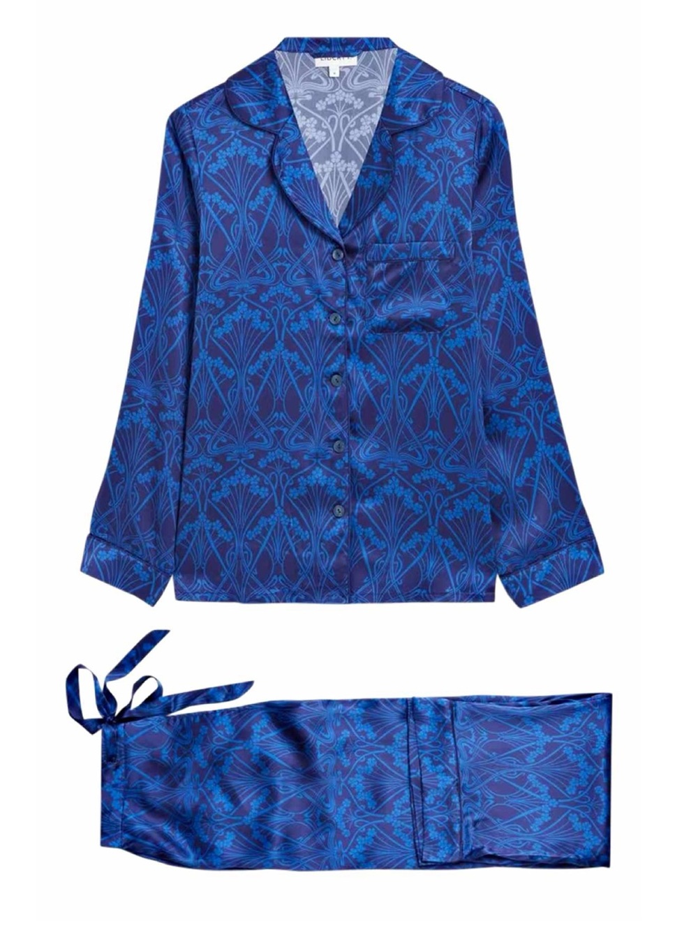 LIBERTY Silk 'Nouveau Ianthe PG Set' in Blue